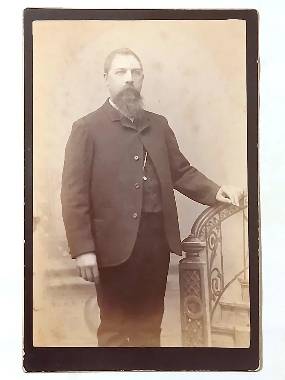 Antique 1870s-1880s Alex Lozo Cabinet Card Photos Pair St Joseph Missouri Victor